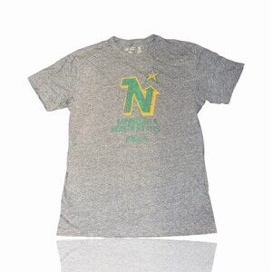 CCM Minnesota North Stars T-Shirt Men's M Gray Retro Hockey Graphic Logo